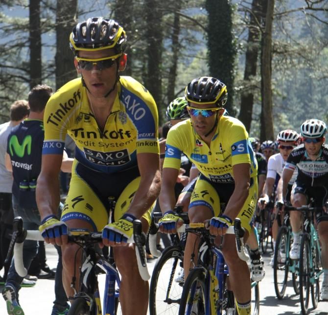 Roman Kreuziger and Alberto Contador (Saxo Tinkoff)
