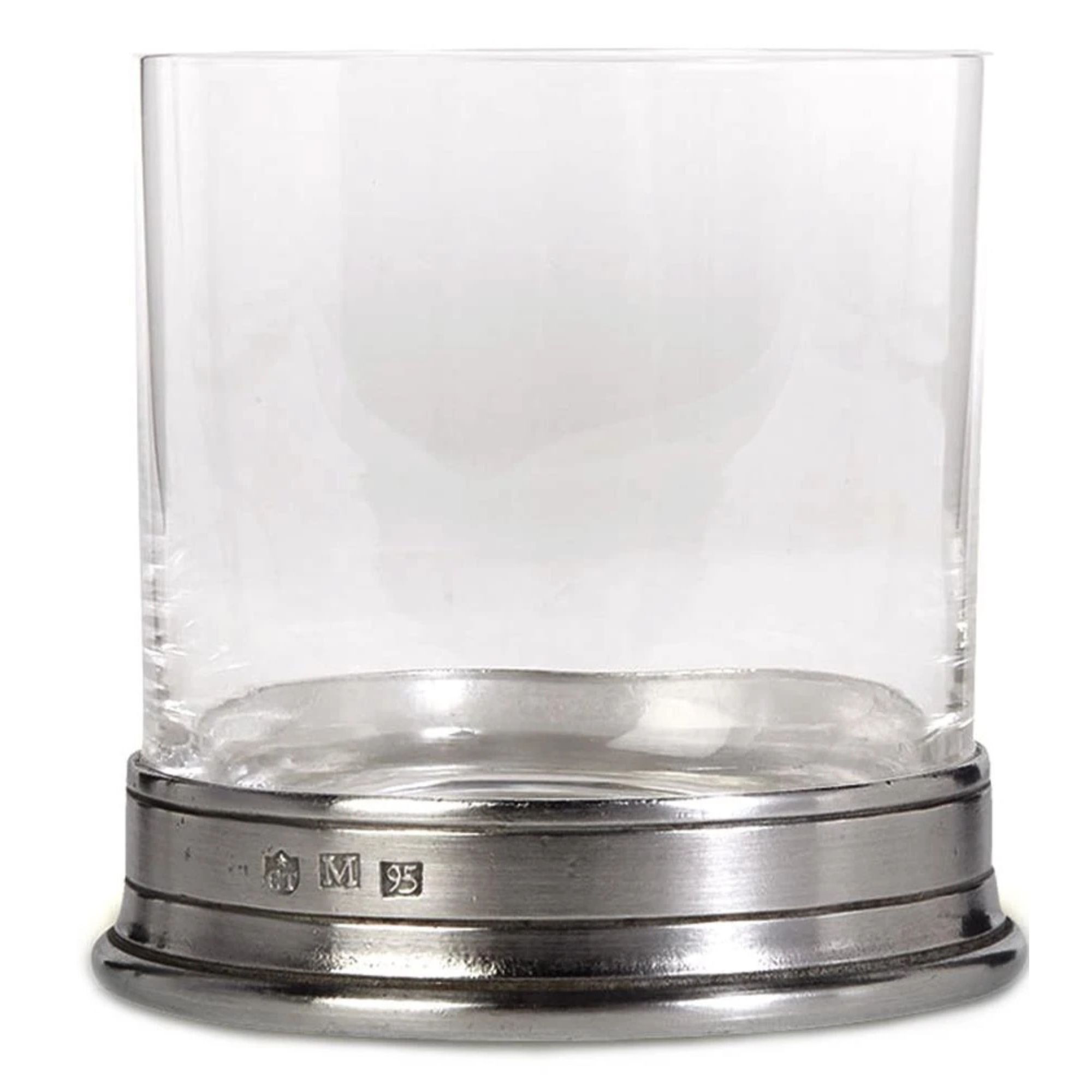 MATCH , Modern Pewter Base Double Old Fashioned Glass