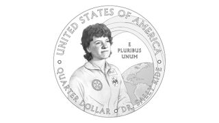 Quarter design featuring Sally Ride