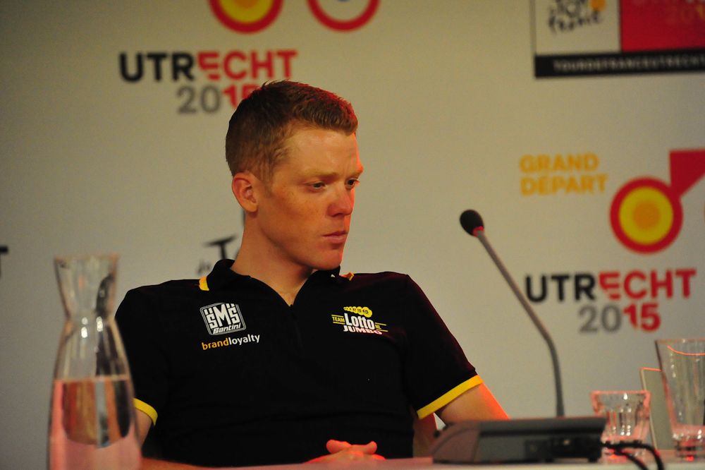 Steven Kruijswijk at the LottoNL-Jumbo's pre-race press conference.