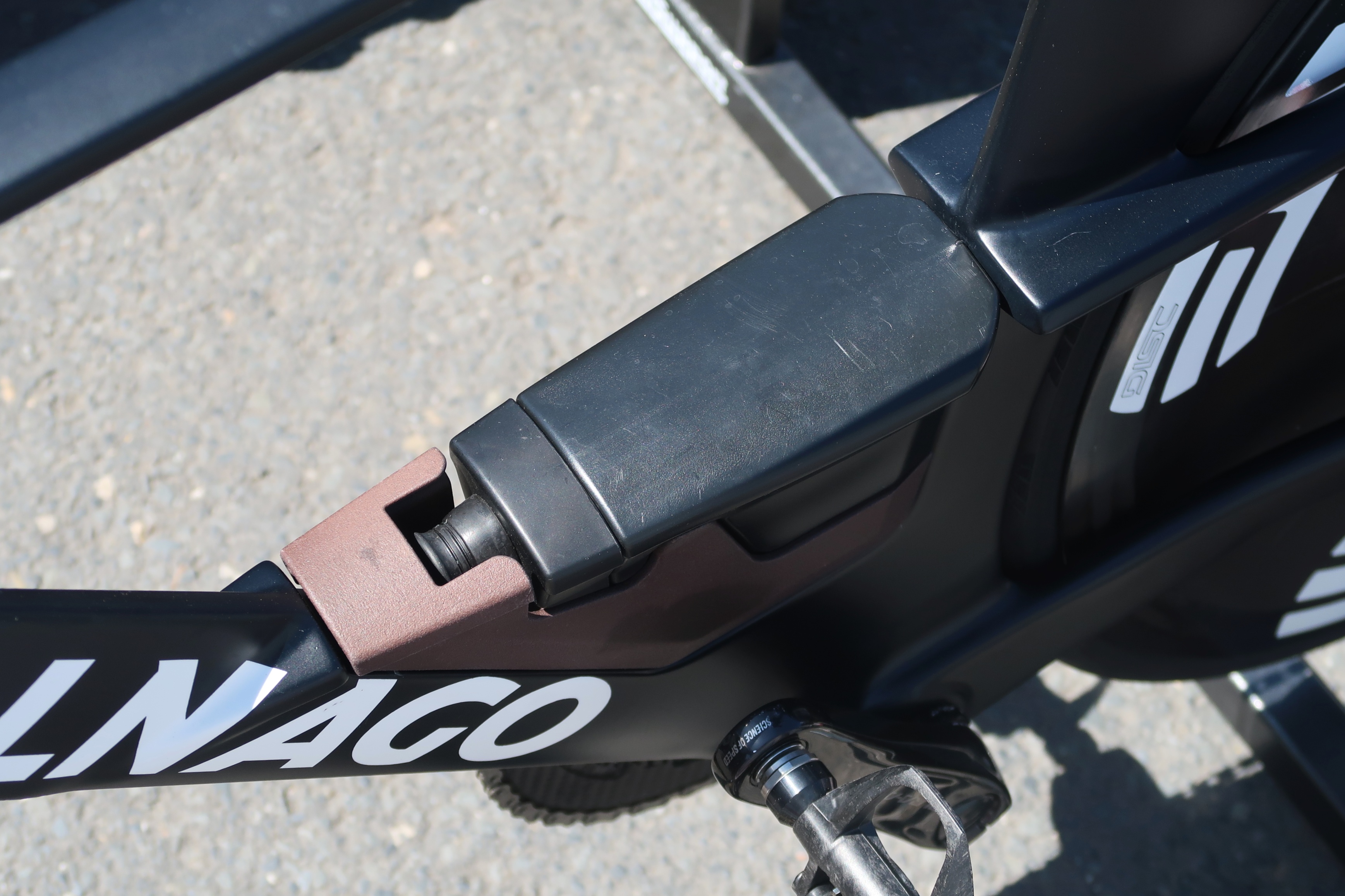 A bottle integrated into a bike frame