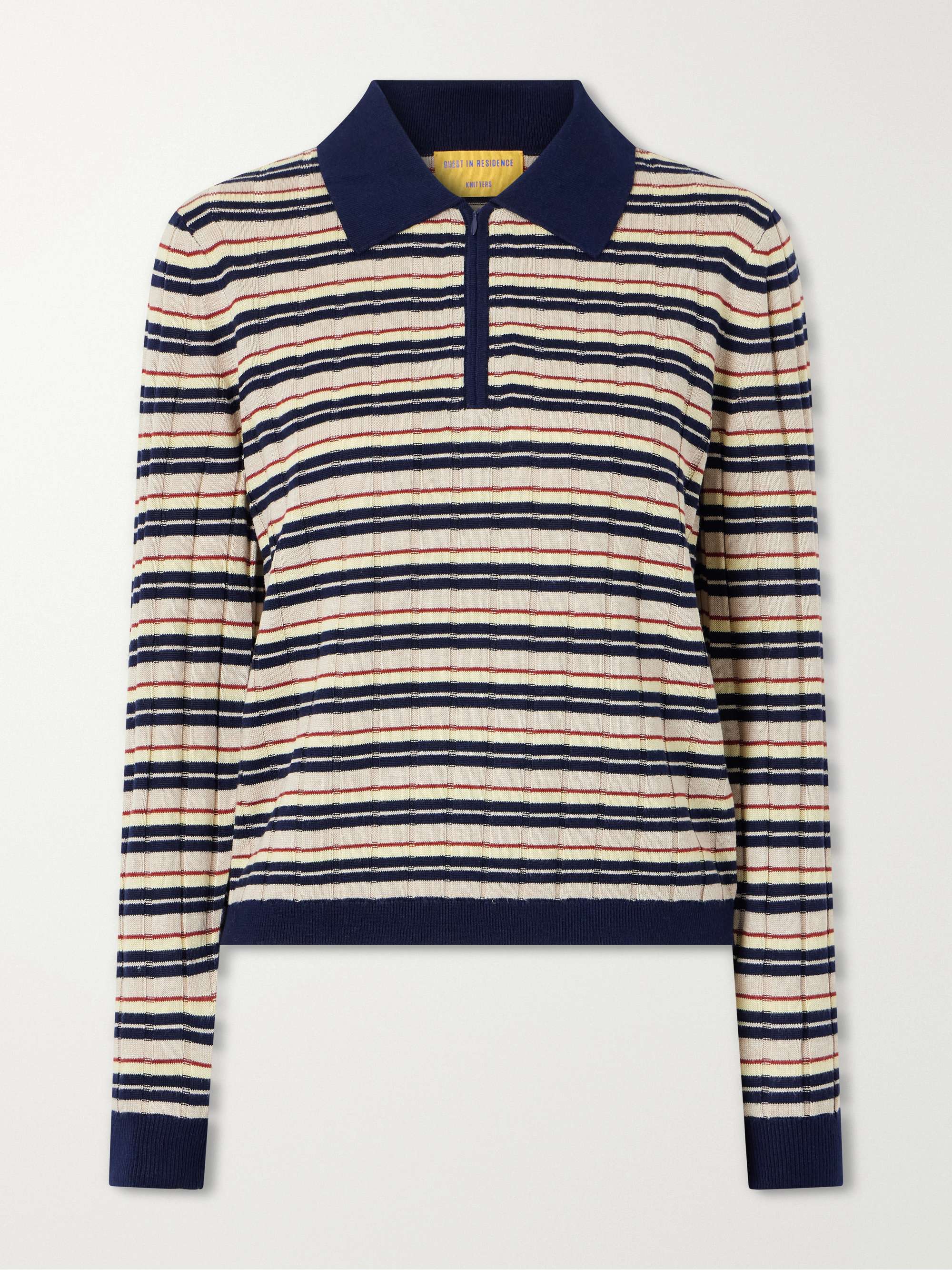 Striped Silk and Linen-Blend Polo Shirt