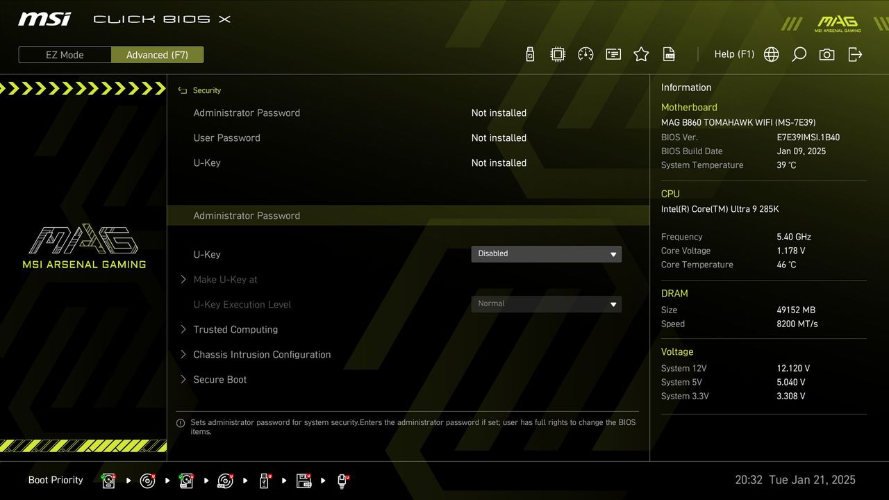 MSI MAG B860 Tomahawk Wifi