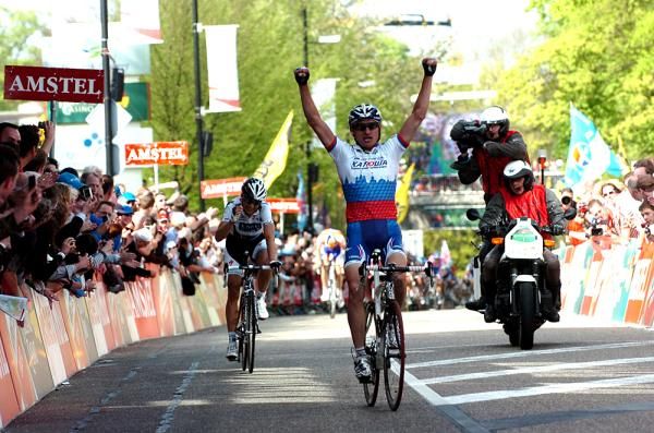 Serguei Ivanov (Katusha) wins in the 2009 Amstel Gold Race