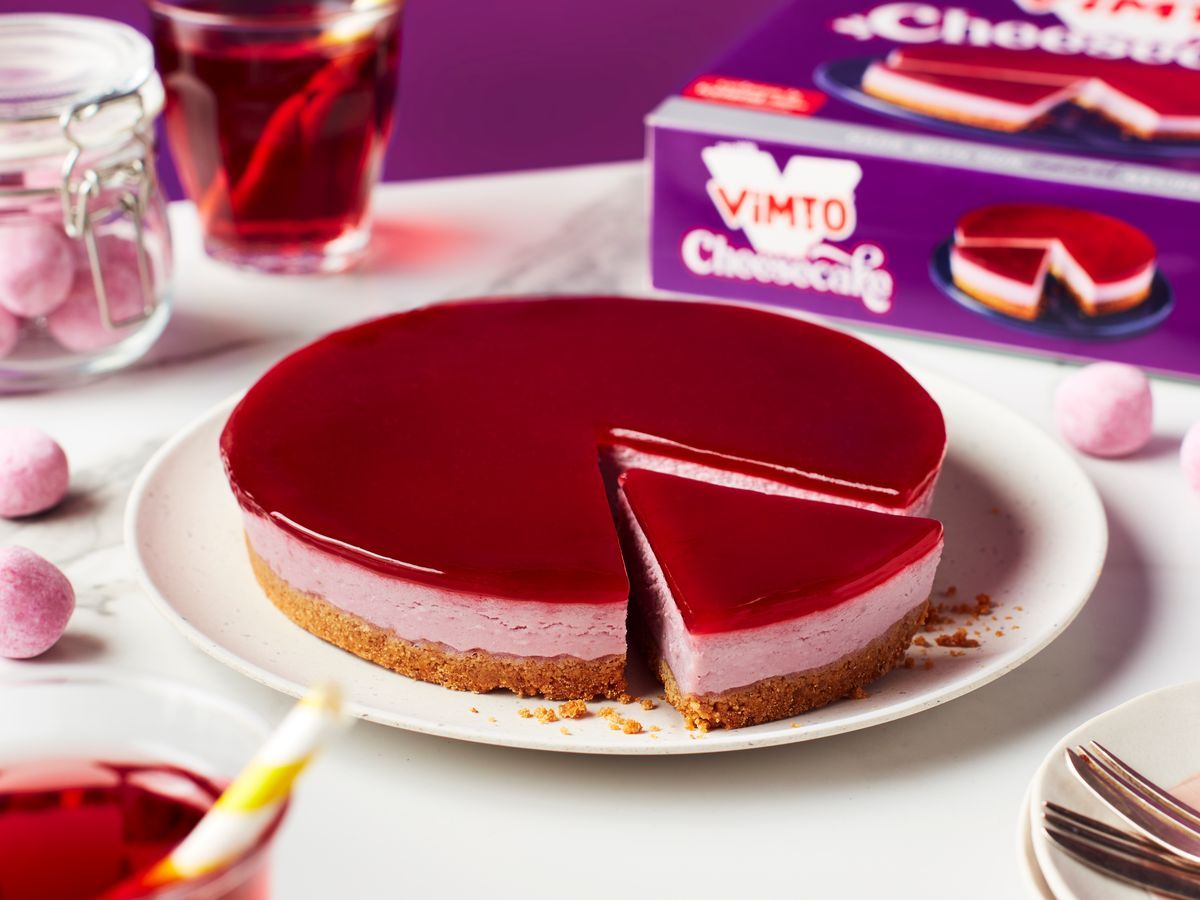 Vimto cheesecake