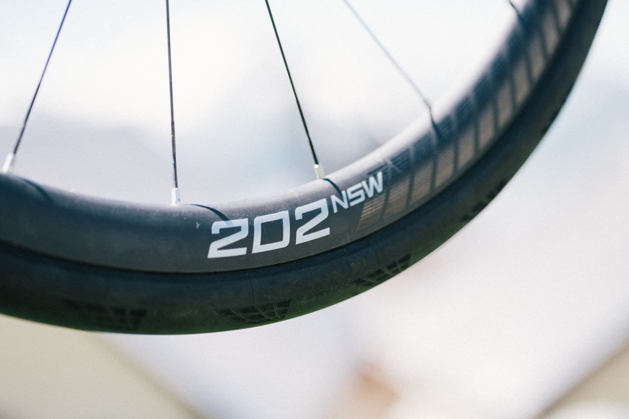 A zipp wheel in an alpine meadow