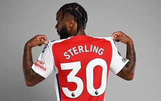 Raheem Sterling wearing the number 30 shirt for Arsenal