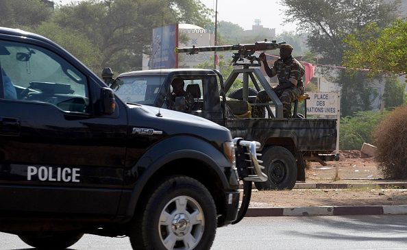 A soldier patrols the streets of Niamey, Niger. 