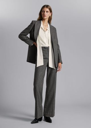 Slim Flared Tailored Trousers