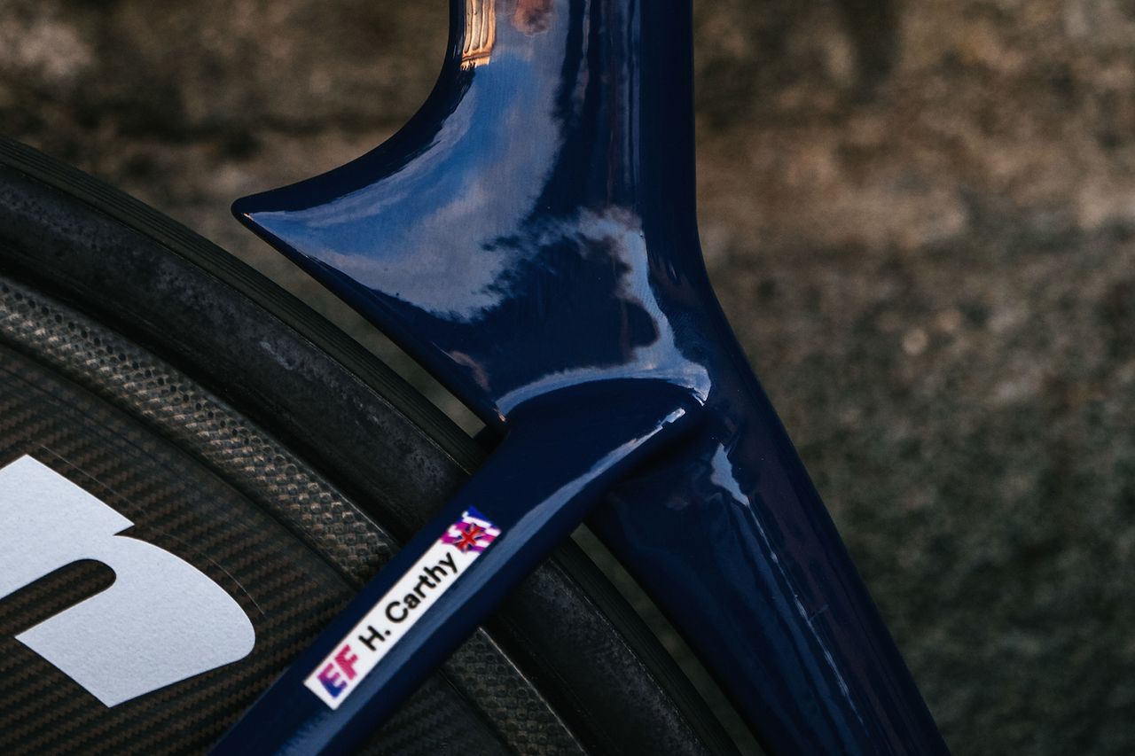 Hugh Carthy's Cannondale SuperSlice TT bike from the Giro d'Italia