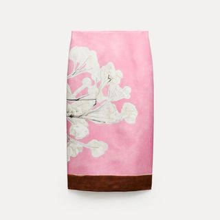 ZW COLLECTION LINEN BLEND PENCIL SKIRT