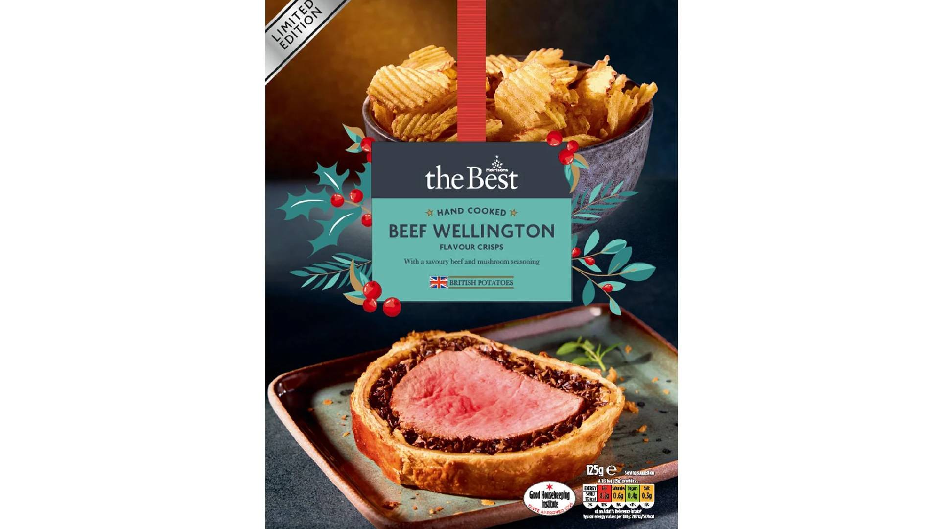 Morrisons The Best Beef Wellington crinkle cut crisps