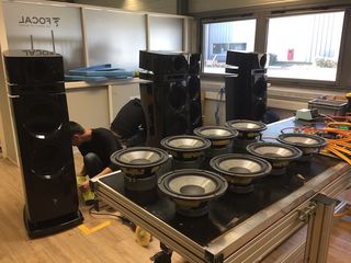 Focal Maestro Utopia speakers being assembled
