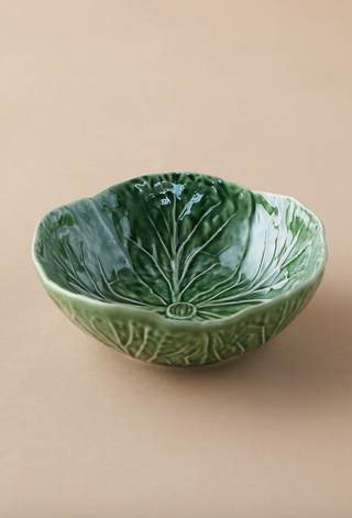 small bowl in a cabbage leaf design