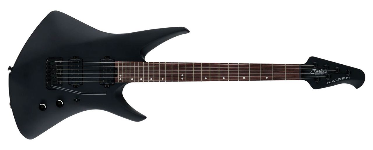 The Sterling By Music Man Kaizen is a more affordable version of the Animals As Leaders guitarist Tosin Abasi's signature model, and is offered here in Firemist Purple Satin and Stealth Black.