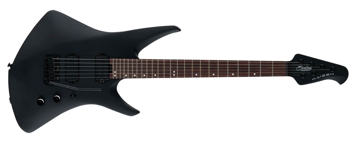 The Sterling By Music Man Kaizen is a more affordable version of the Animals As Leaders guitarist Tosin Abasi's signature model, and is offered here in Firemist Purple Satin and Stealth Black.