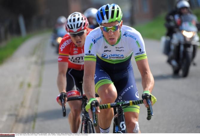 Mat Hayman (Orica-GreenEdge) with Pim Ligthart (Lotto Belisol)