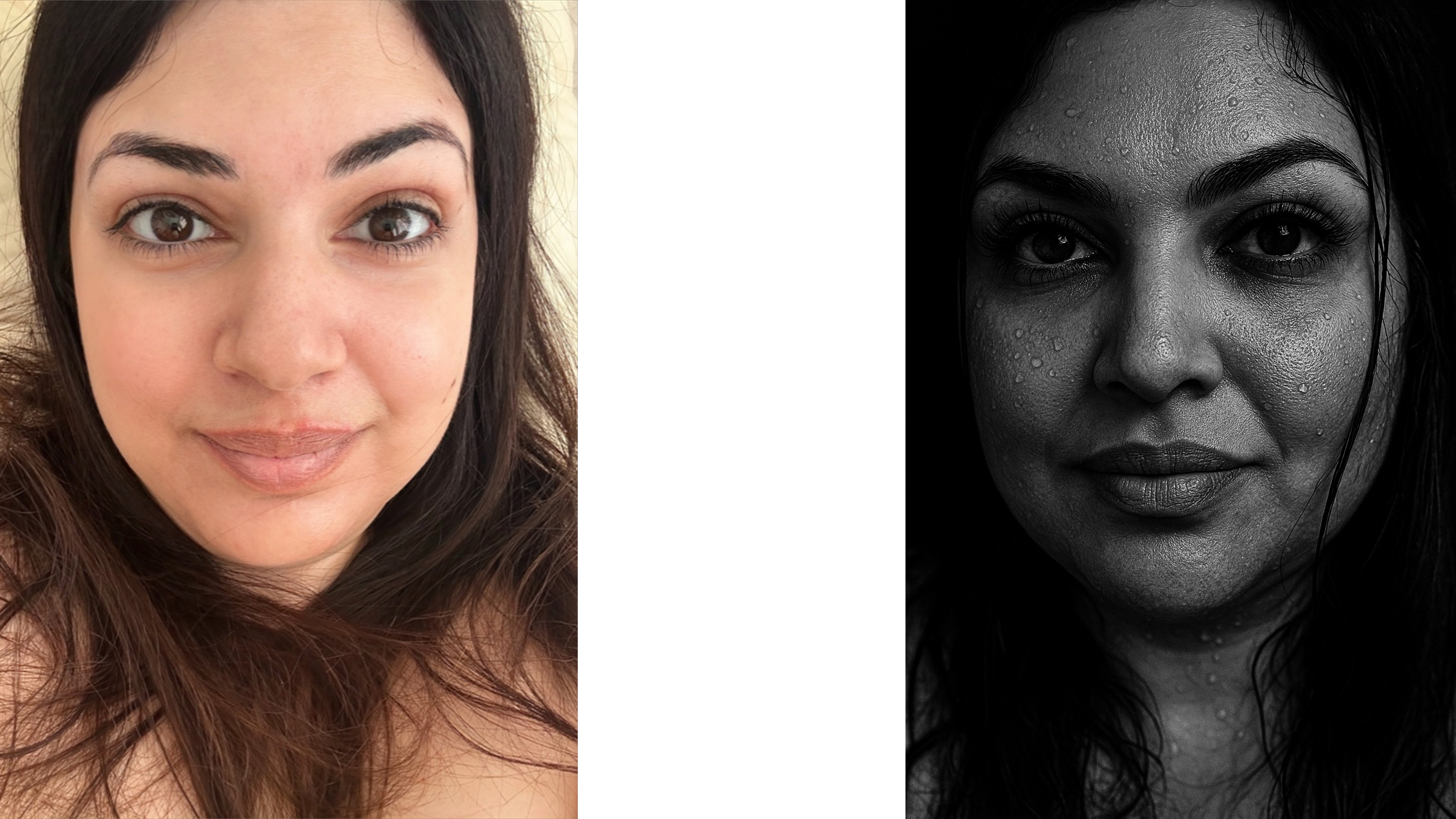 Ariane Sherine selfie and ChatGPT image