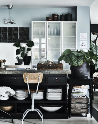 Industrial style kitchen island