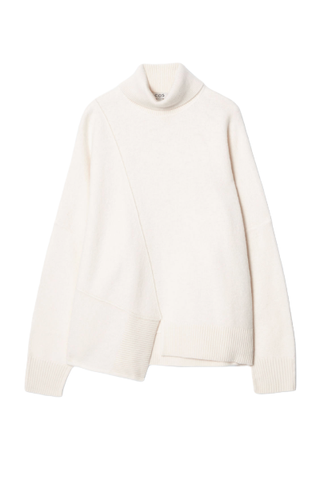 Cos Asymmetric Merino Wool Sweater (Was $135) 