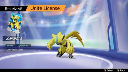 pokemon unite zeraora
