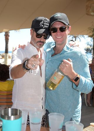 Jack Brooksbank and a friend with a bottle of Casamigos Tequila