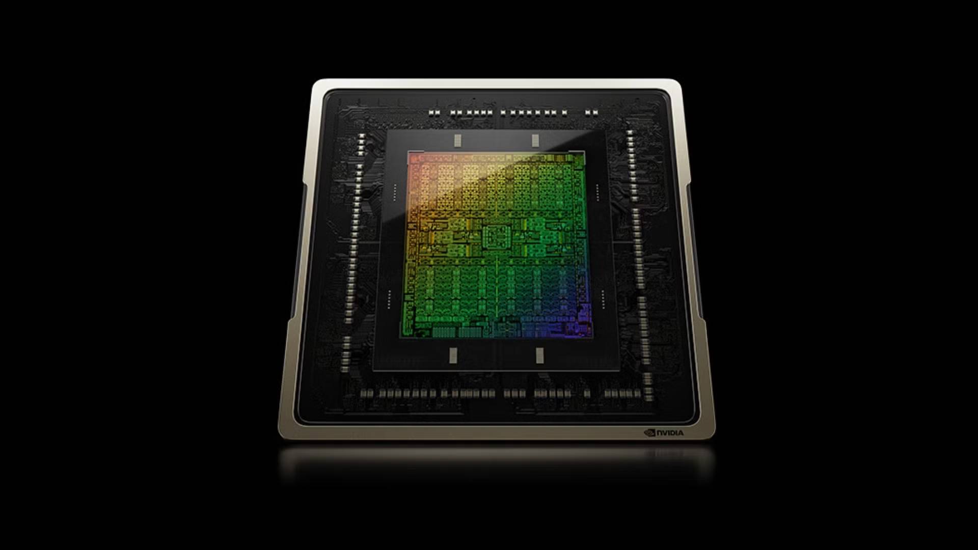 Nvidia GeForce RTX 4070 chip on black background