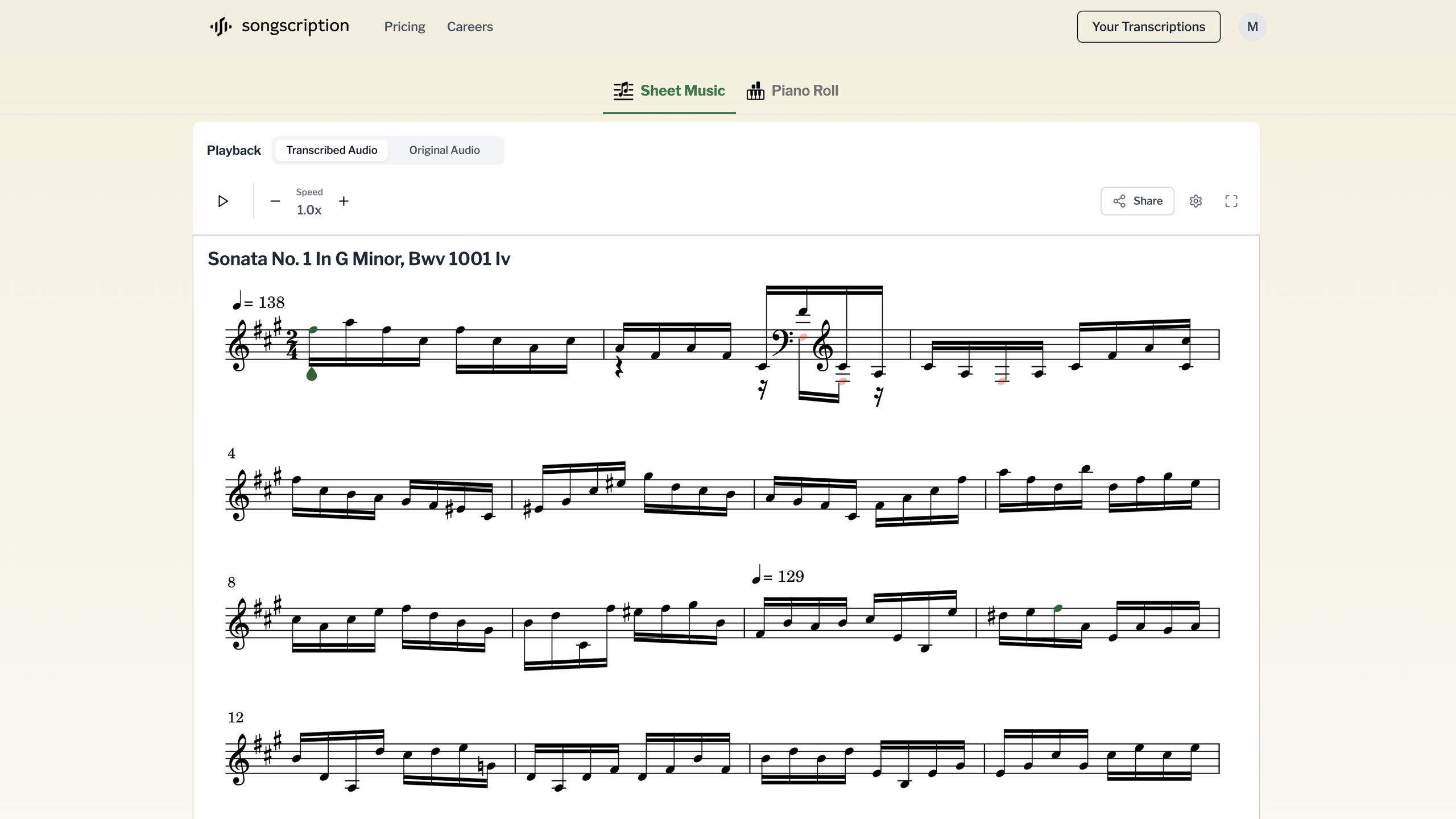 "Humans will be doing all the serious music transcription for the foreseeable future": Songscription review