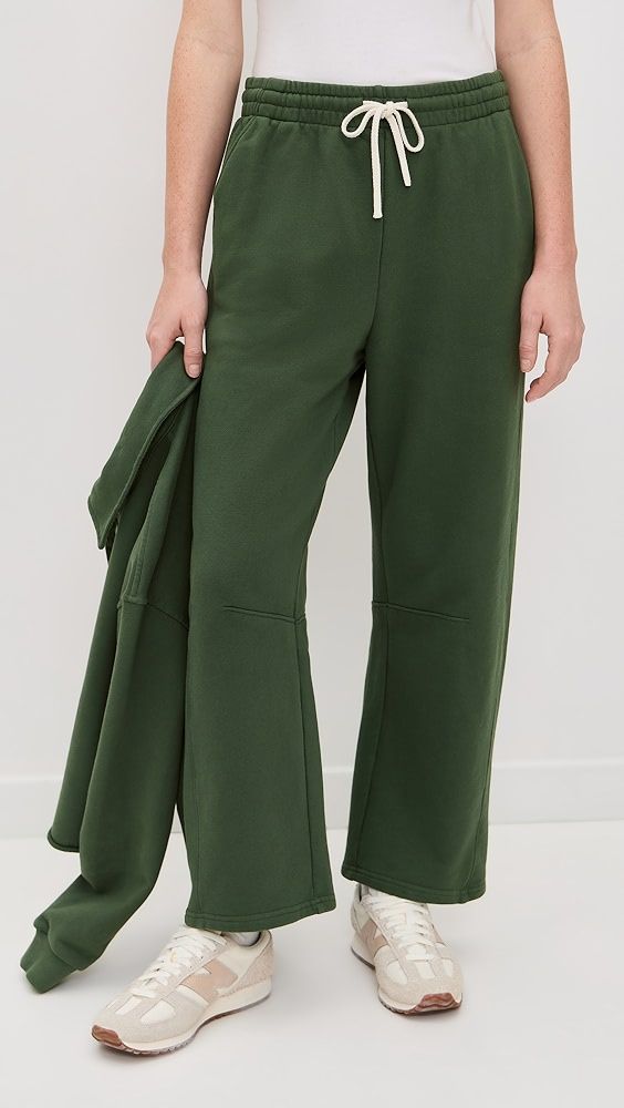 Perfectwhitetee Structured Fleece Barrel Pants