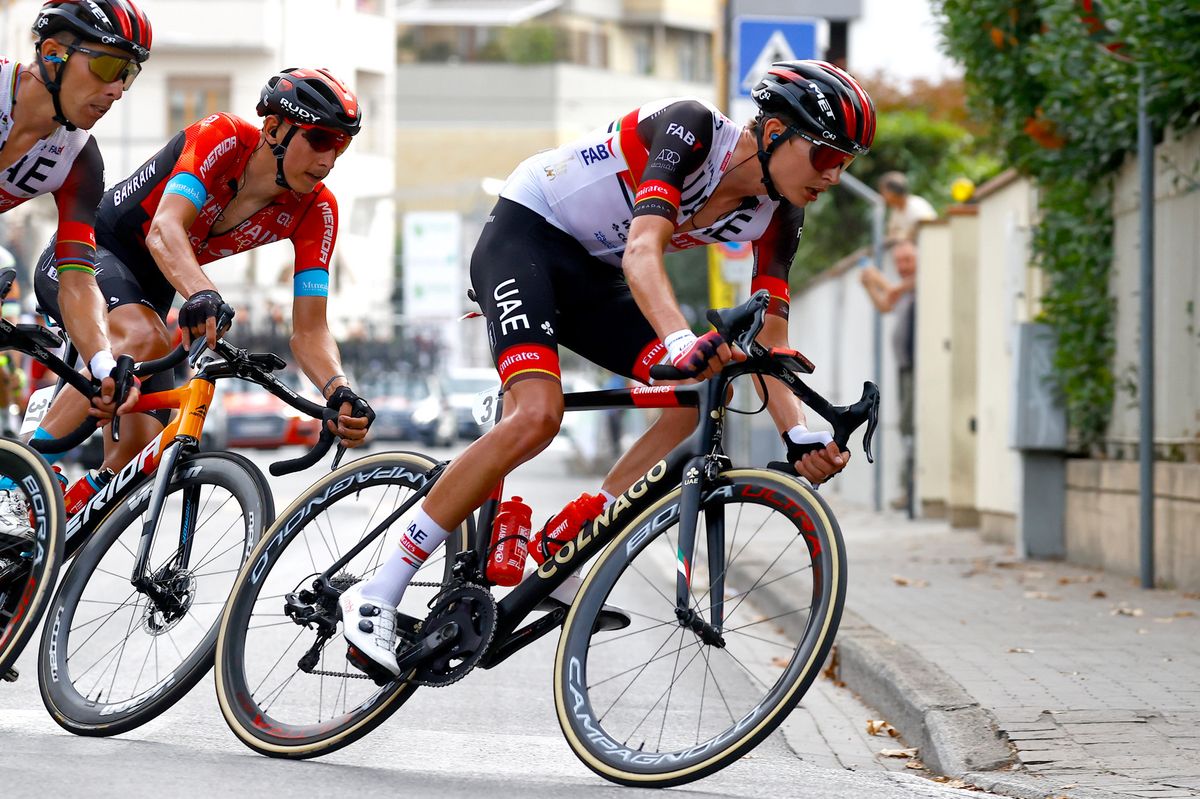 Giro della Toscana 2021 6th Edition Pontedera Pontedera 1915 km 15092021 Joe Dombrowski USA UAE Team Emirates photo Luca BettiniBettiniPhoto2021