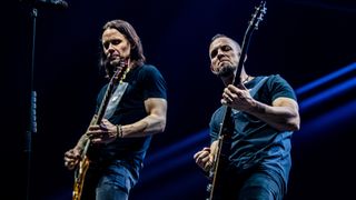 Myles Kennedy (left) and Mark Tremonti perform with Alter Bridge at Afas Live, Amsterdam, Netherlands, on December 10, 2019