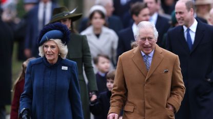Queen Camilla, King Charles III and other royals attend the Christmas Day service at St Mary Magdalene Church on December 25, 2022