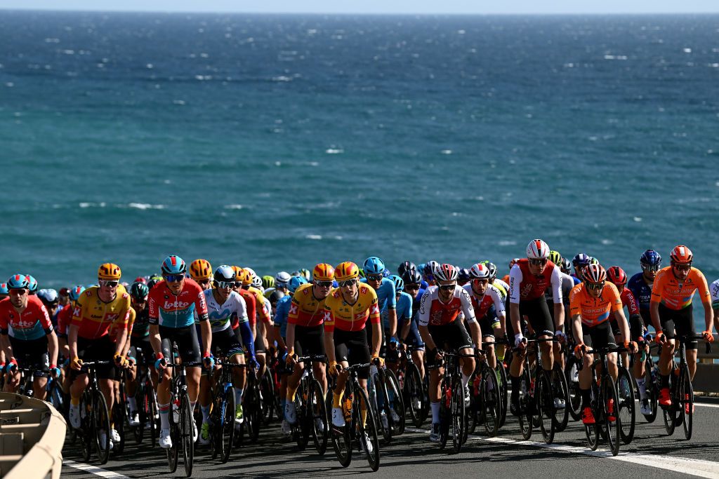 The sun was out for the Clasica de Almeria peloton