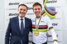 David Lappartient, UCI President, and Tadej Pogacar