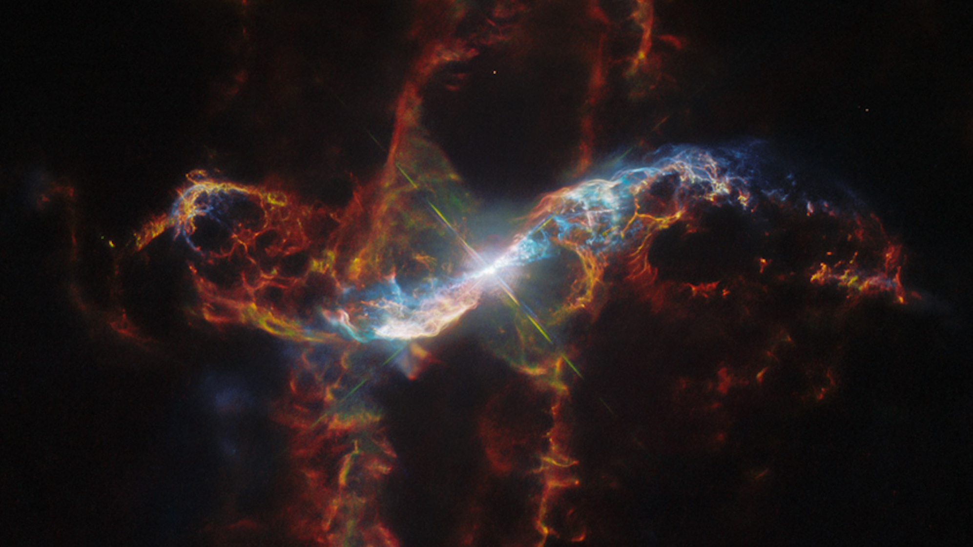  Hubble Telescope sees 'stellar volcano' erupt in amazing colors (video, photo) 