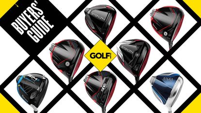 An array of TaylorMade drivers