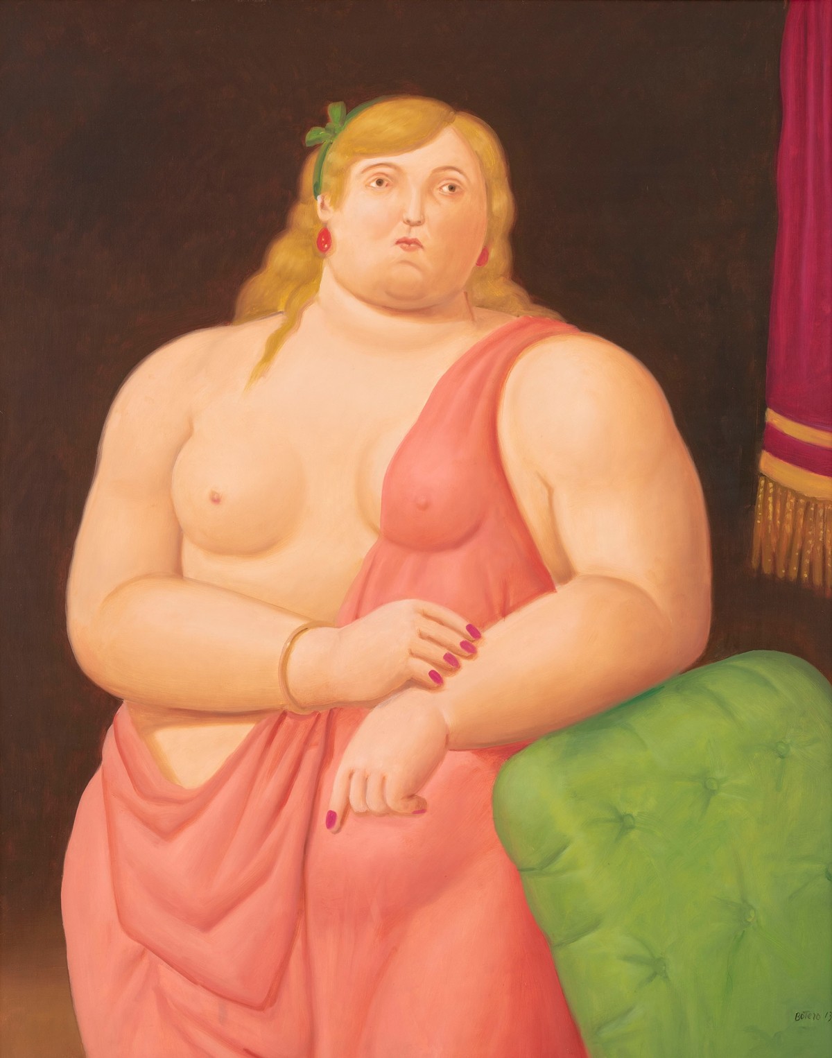 Fernando-Botero,-Nudo-Donna_in_abito_rosso_2013