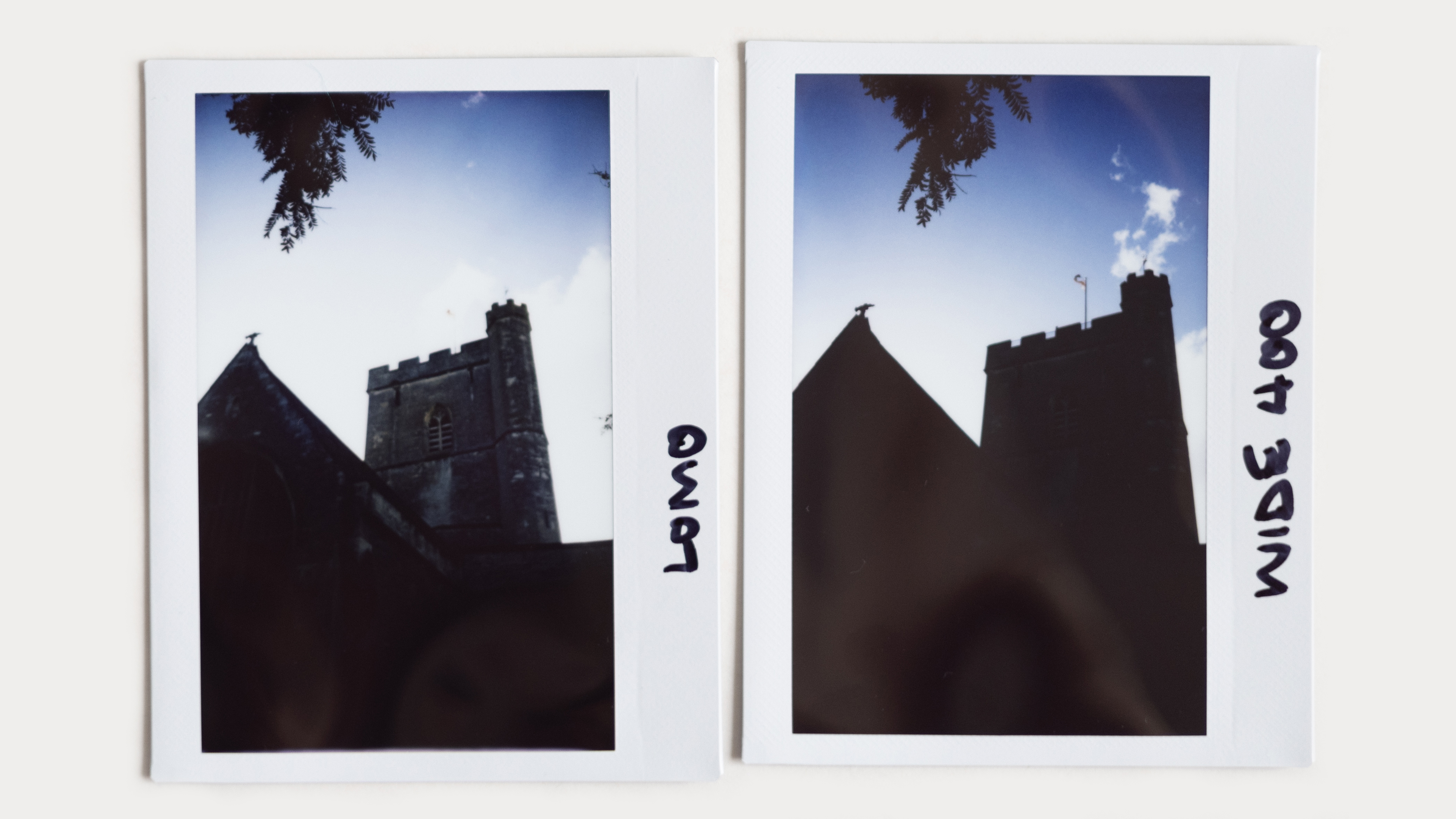 Side by side example photos taken with the Lomo'Instant Wide Glass and the Instax Wide 400