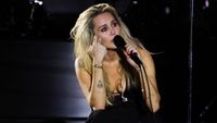 Miley Cyrus performs onstage at Bass Persuades Live at Hollywood Bowl on October 16, 2026 in Los Angeles, California.