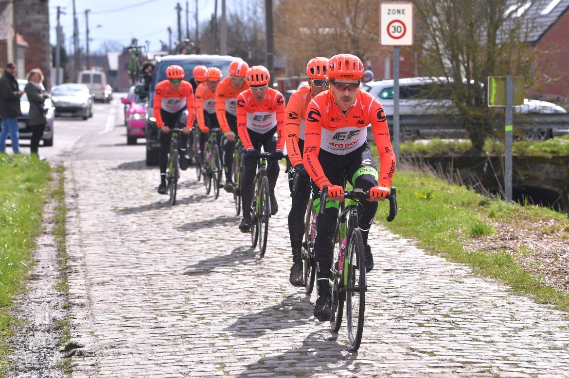 EF Education First Drapac in their orange training kit