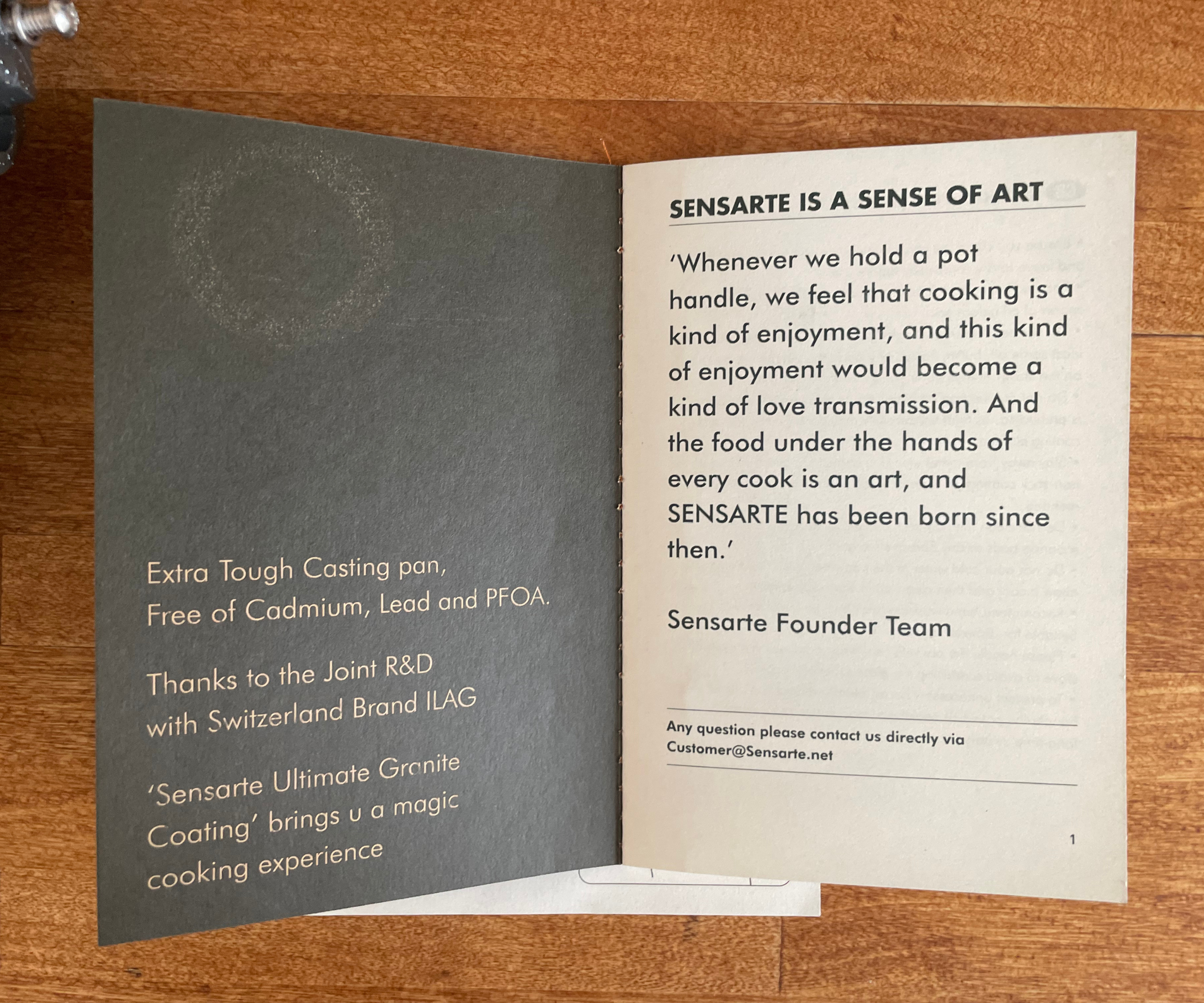 Sensarte instructions booklet