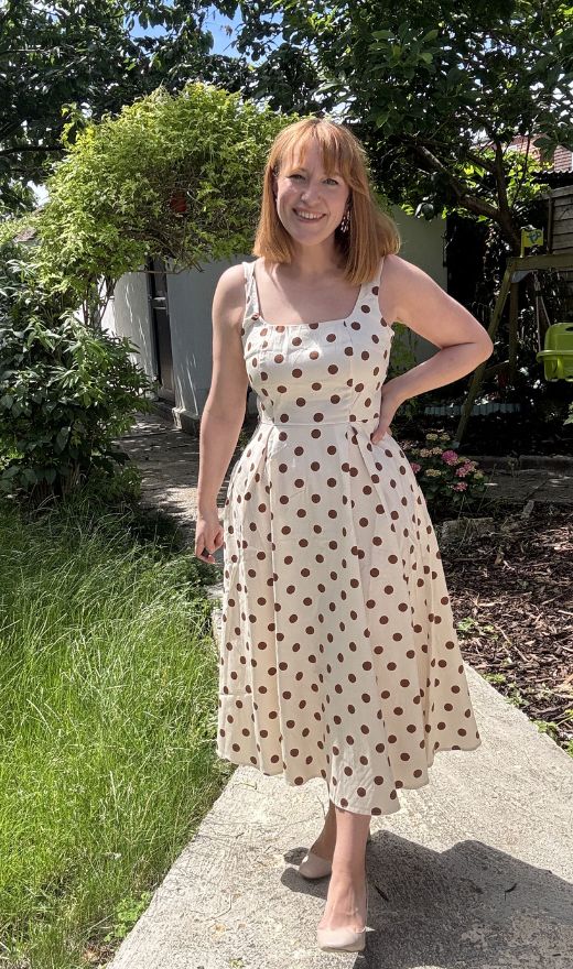 matilda wearing the joe browns perfect polka dot dress