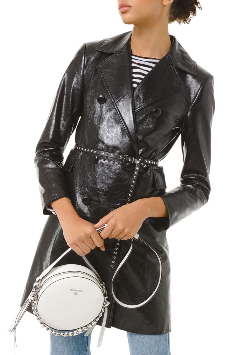 MICHAEL Michael Kors Patent-Leather Trench Coat