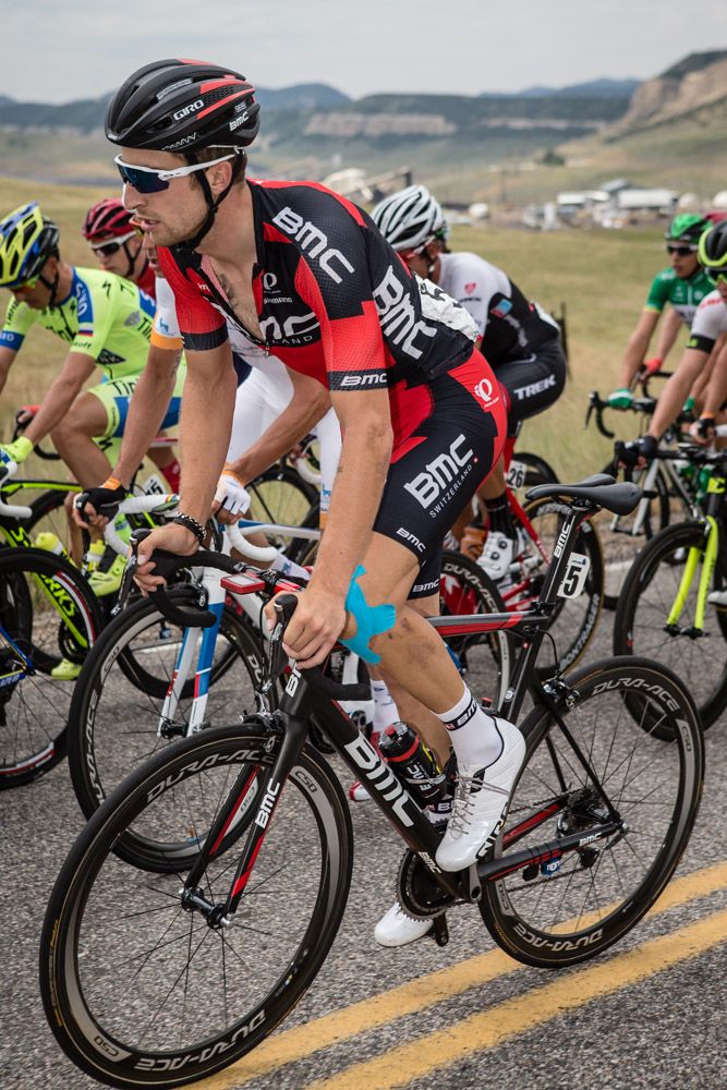 Taylor Phinney (BMC) rides in the bunch before taking the win
