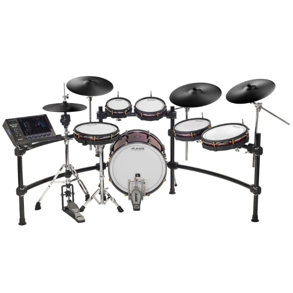 An Alesis Strata Prime electronic drum set
