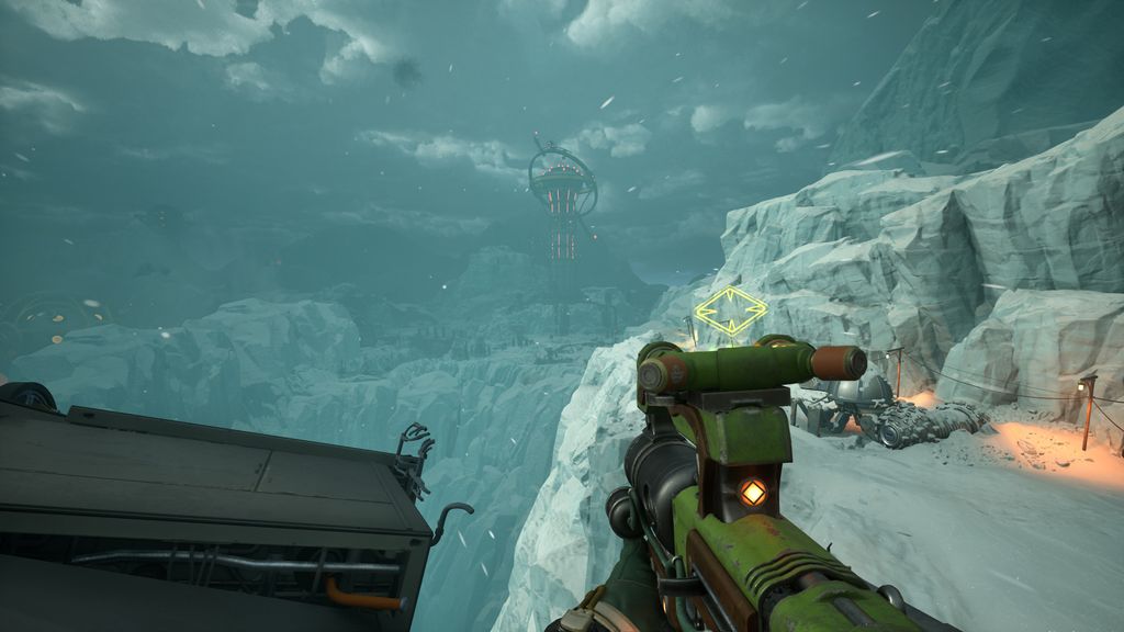 An icy planet in The Outer Worlds 2