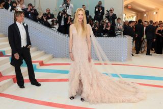 Nicole Kidman opts for a dramatic frothy gown on the Met Gala 2023 red carpet