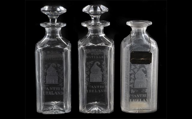 Three commemorative spirit decanters made for the Bushmills Distillery, County Antrim