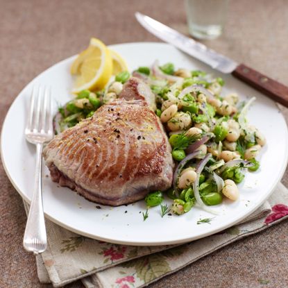 Photo: Seared tuna with sesame and ginger salad recipe