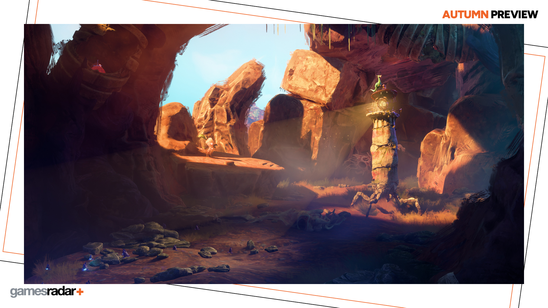 New screenshot of Keeper, showing a Lighthouse exploring a cave system 